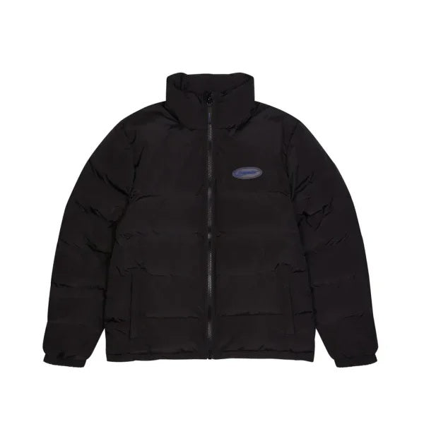 New Trapstar Hyperdrive Puffer Jacket Black Blue Trapstar